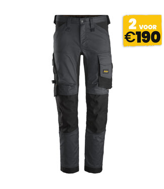 Snickers Workwear Snickers 6341 Werkbroek Stretch AllroundWork Staalgrijs/Zwart