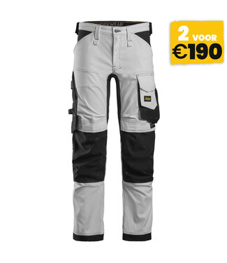 Snickers Workwear Snickers 6341 Werkbroek Stretch AllroundWork Wit/Zwart