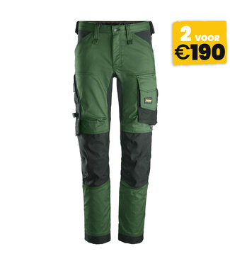Snickers Workwear Snickers 6341 Werkbroek Stretch AllroundWork Groen/Zwart