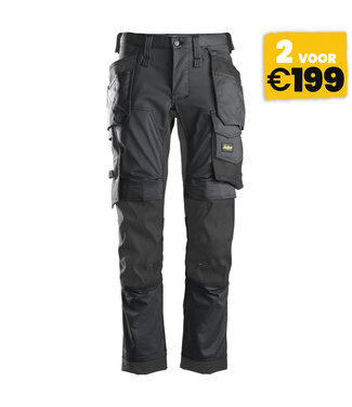 Snickers Workwear Snickers 6241 Stretch Werkbroek AllroundWork Staalgrijs/Zwart