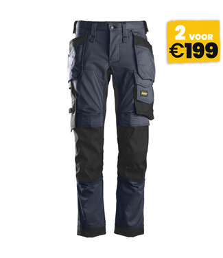 Snickers Workwear Snickers 6241 Stretch Werkbroek AllroundWork Donkerblauw/Zwart