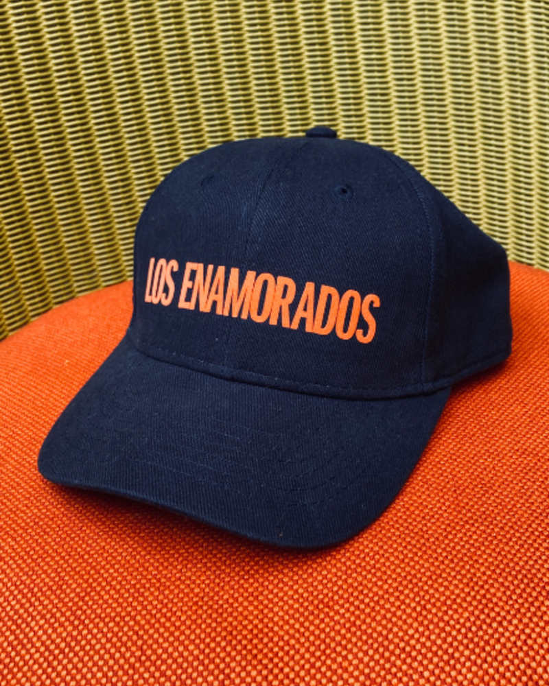 Los Enamorados Navy Blue Baseball Cap with Orange Los Enamorados Logo