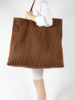 Bielo for Los Enamorados LE Tote Bag Dark Brown on Camel