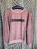 Los Enamorados Pink Flowers Embroidered Sweater