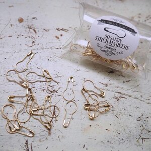 Stephen & Penelope SAFETY STITCH MARKERS GOLD 20 PCS