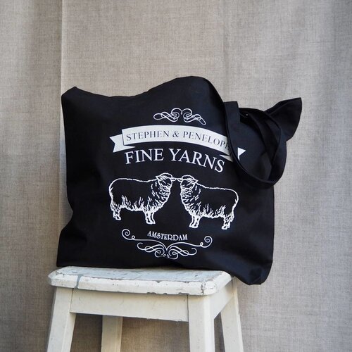 Stephen & Penelope LARGE STEPHEN + PENELOPE BLACK TOTE BAG Stephen & Penelope LARGE STEPHEN + PENELOPE BLACK TOTE BAG