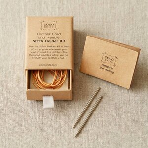 Cocoknits LEATHER CORD AND NEEDLE STITCH HOLDER KIT