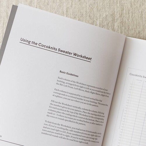 Cocoknits SWEATER WORKSHEET JOURNAL