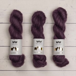 West Wool GLOWHAIR AUBERGINE