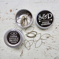 MARQUISE BRONZE STITCH MARKERS 20 PCS