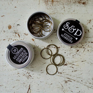 Stephen & Penelope ROUND LG BRONZE STITCH MARKERS 20 PCS