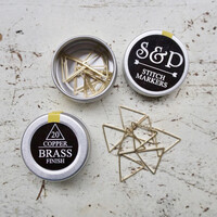 TRIANGLE BRASS STITCH MARKERS 20 PCS