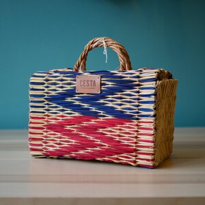 CESTA PEERIE MAKER - ZIG ZAG RED BLUE