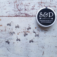 BICYCLE SILVER STITCH MARKERS 9PCS