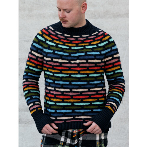 Westknits WK PAINTING BRICKS SWEATER CONTRAST COLOUR - KIT 2