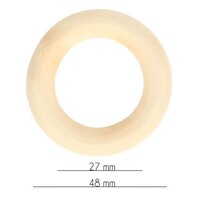 WOODEN MACRAMÉ RING 47MM