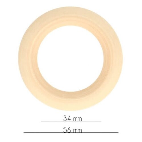 WOODEN MACRAMÉ RING 56MM