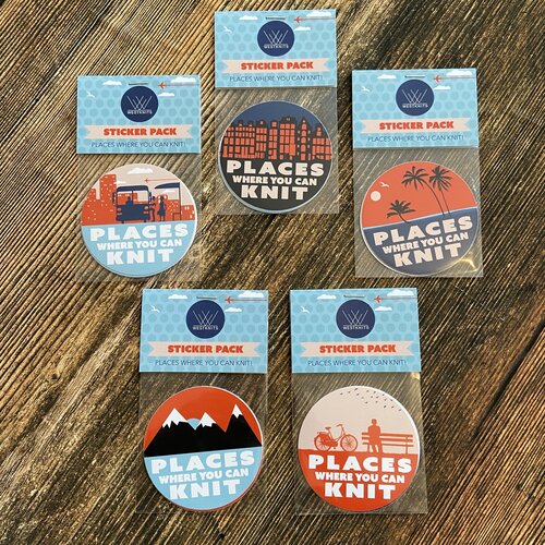 Stephen & Penelope PLACES YOU CAN KNIT STICKER PACK Stephen & Penelope PLACES YOU CAN KNIT STICKER PACK