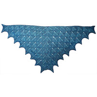 2-COLOR UNDER DUTCH SKIES BRIOCHE SHAWL by NANCY MARCHANT