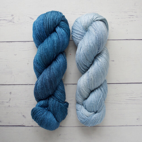 Stephen & Penelope 2-COLOR UNDER DUTCH SKIES BRIOCHE SHAWL by NANCY MARCHANT Stephen & Penelope 2-COLOR UNDER DUTCH SKIES BRIOCHE SHAWL by NANCY MARCHANT