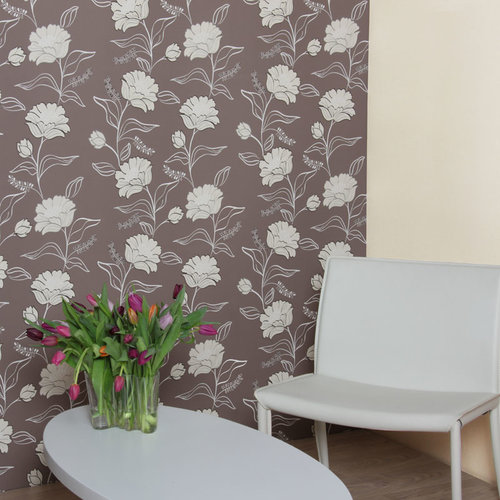 Juvita Behang Juvita Fantasia Bruin Bloemen Behang 6699-17 Juvita Behang Juvita Fantasia Bruin Bloemen Behang 6699-17