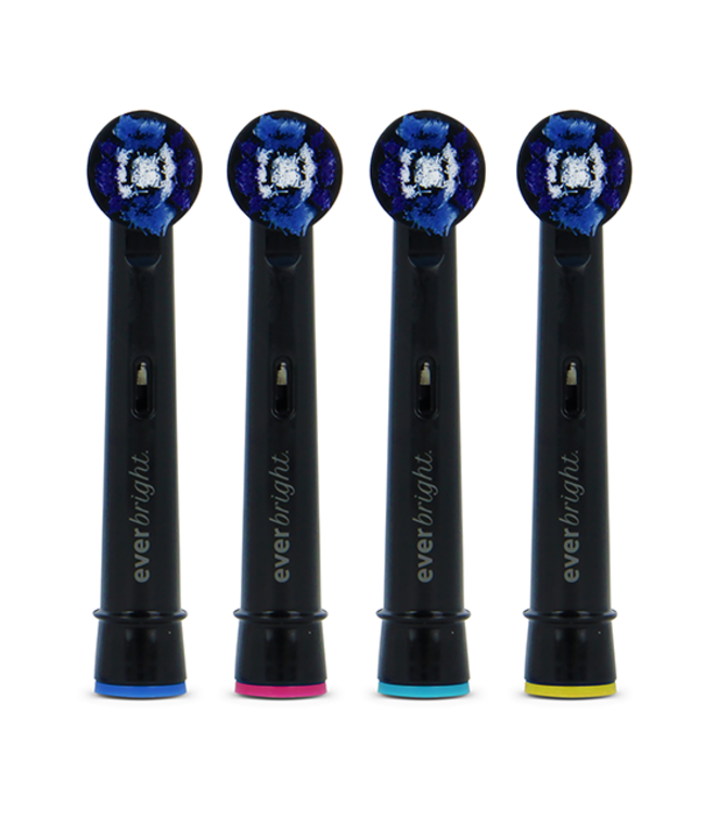 Everbright DailyClean opzetborstels zwart - 4 stuks