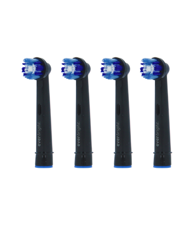 Everbright DailyClean opzetborstels zwart - 4 stuks