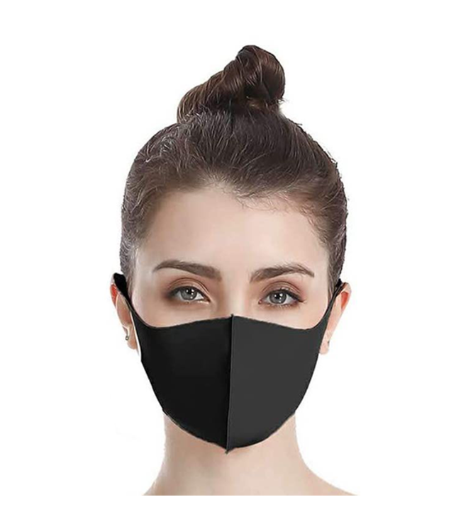 Wasbaar Mondmasker Scuba - zwart - 1+1 GRATIS