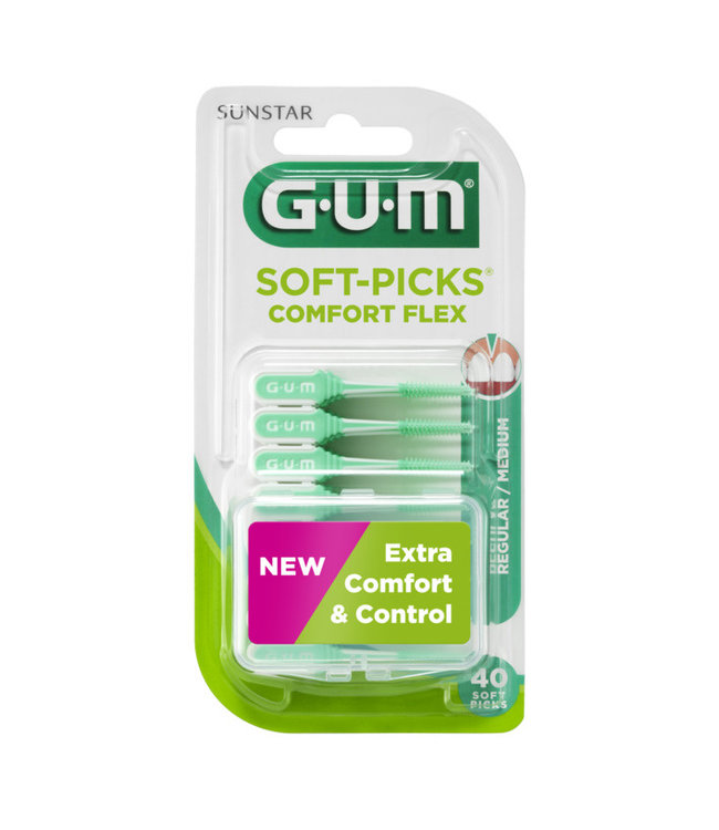 GUM Soft-Picks Comfort Flex Medium - 40 stuks