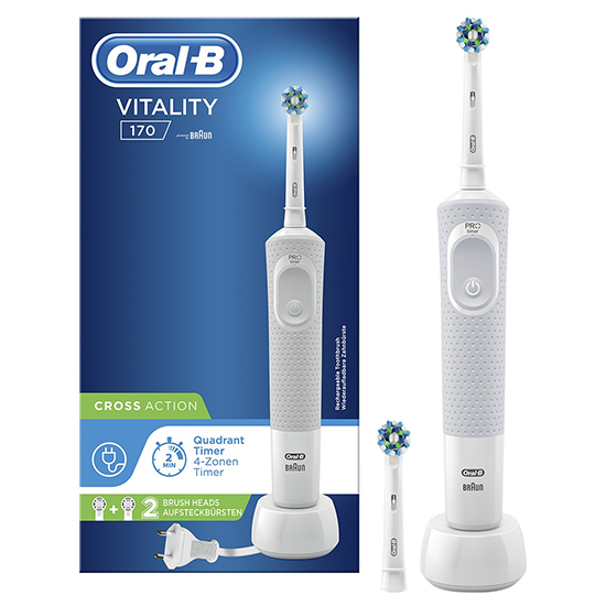 ondergeschikt recorder schaamte Oral-B Vitality 170 White met 2 stuks opzetborstels | ACTIE € 21,85 -  TandenborstelOutlet™