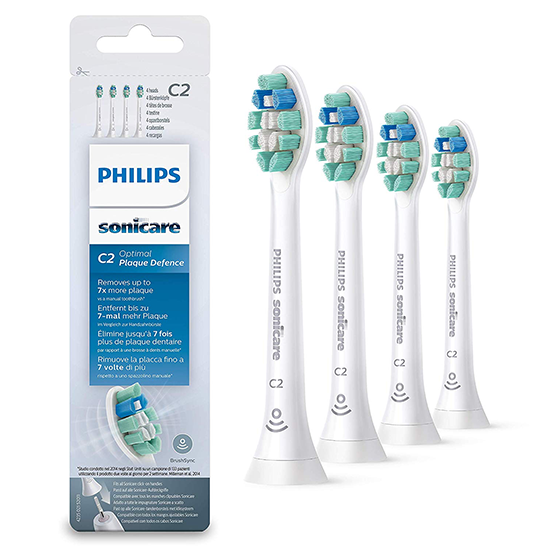 Philips Sonicare C2 Optimal Plaque Defence 4 stuks | Outlet € 21,35 - TandenborstelOutlet™