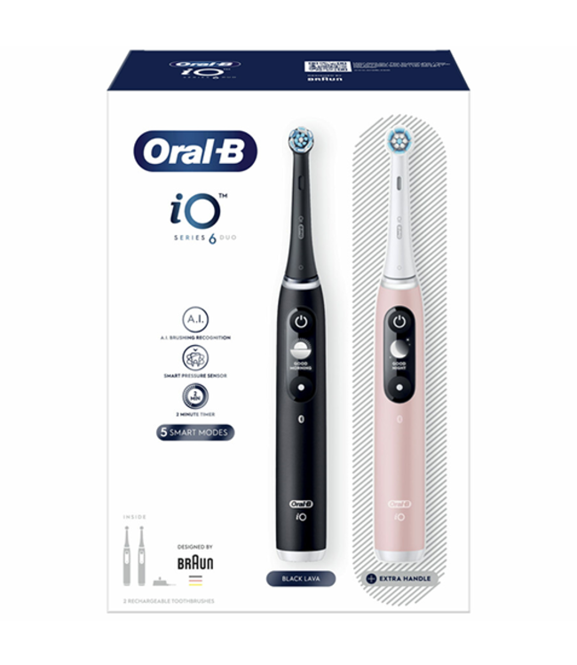Oral-B iO Series 6 Black + Extra Body Pink