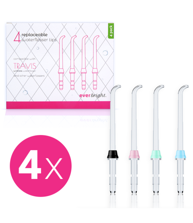 Everbright Waterflosser Tips - 4 stuks