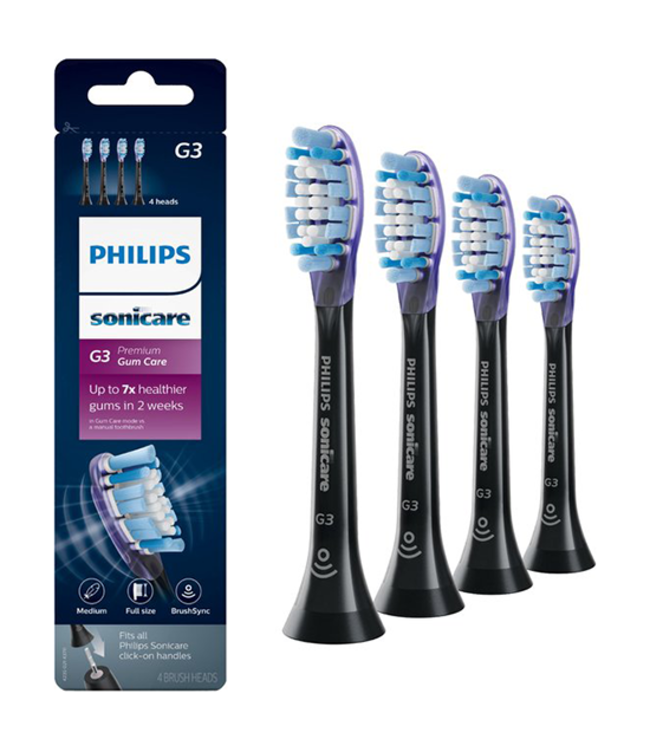 Philips Sonicare G3 Premium Gum Care HX9054/33 Black - 4 stuks