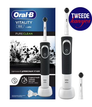 Oral-B Tweedekansje - Oral-B Vitality 150 Black Pure Clean Charcoal