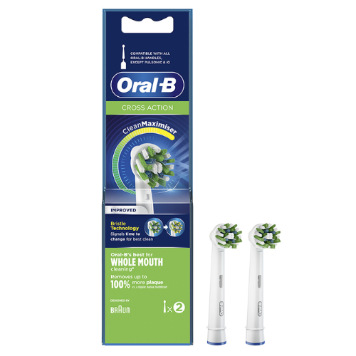 Oral-B CrossAction - Met CleanMaximiser-technologie - Opzetborstels - 2 Stuks
