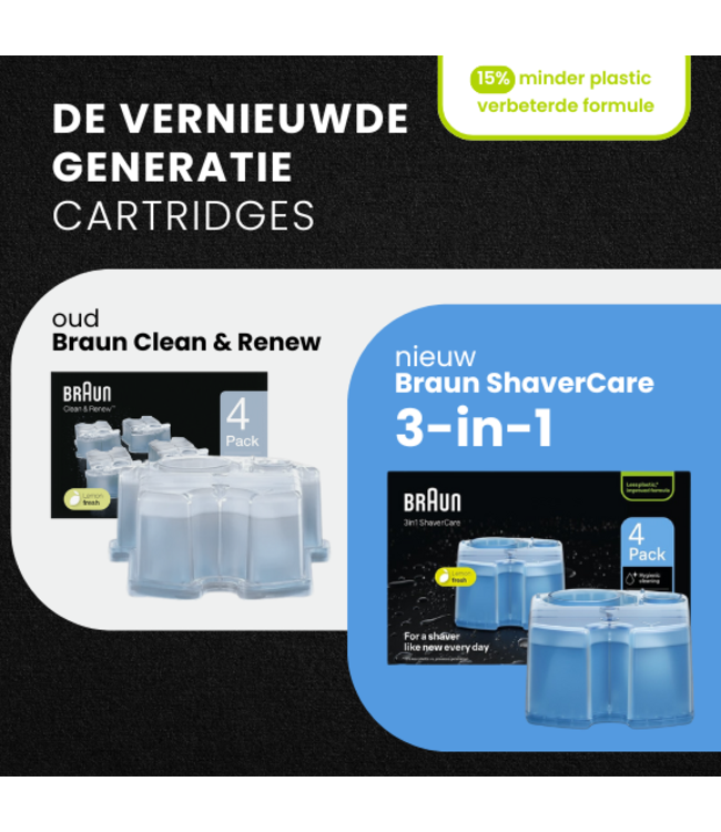 Braun 3-in-1 ShaverCare Cartridges - 4 stuks