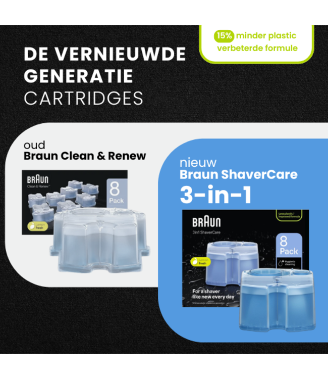 Braun 3-in-1 ShaverCare Cartridges - 8 stuks