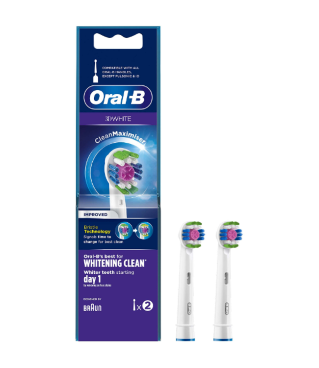 Oral-B 3D-White opzetborstels 2 stuks - Clean Maximiser