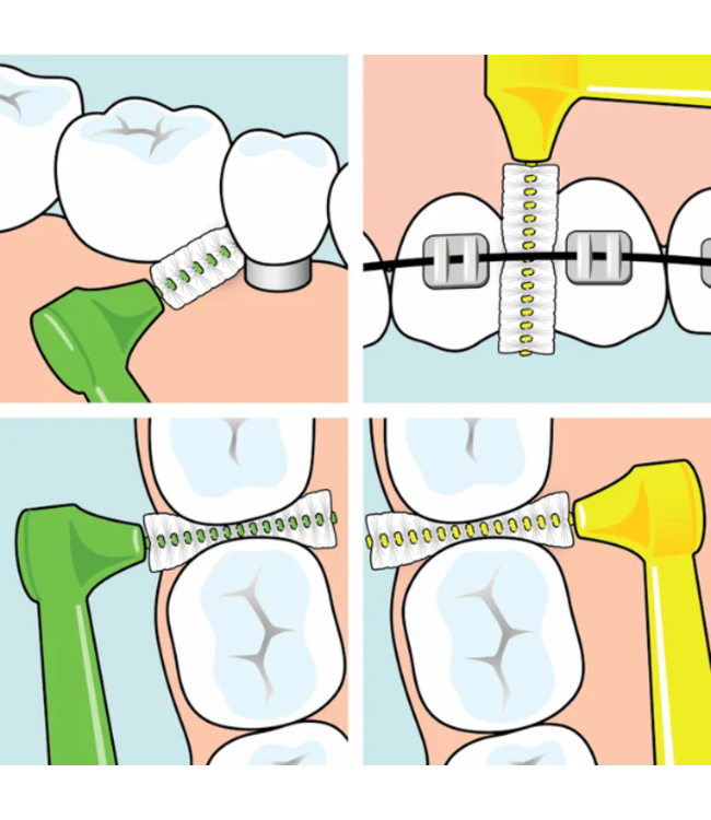 TePe Interdentale Ragers Angle 0.6 mm blauw - 6 stuks