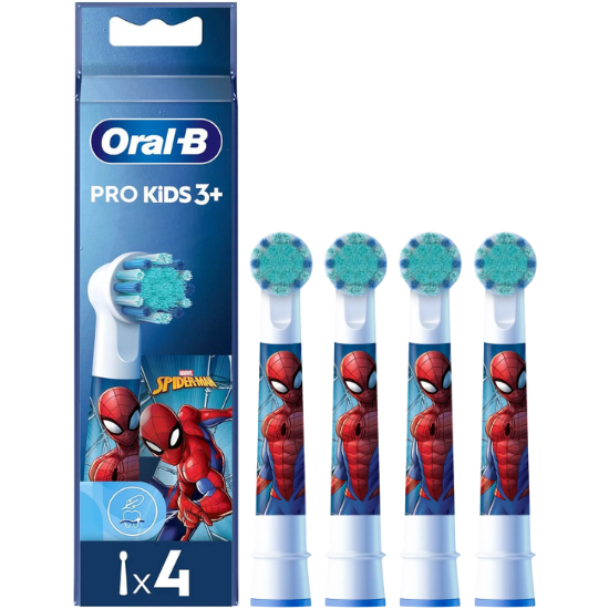 Oral-B Pro Kids - Opzetborstels - Met Spider-Man - 4 Stuks