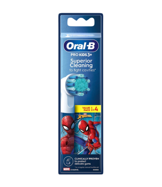 Oral-B PRO Kids 3+ Spider-Man opzetborstels - 4 stuks