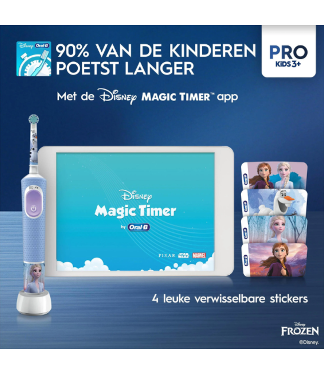 Oral-B PRO Kids 3+ Frozen + 1 extra opzetborstel