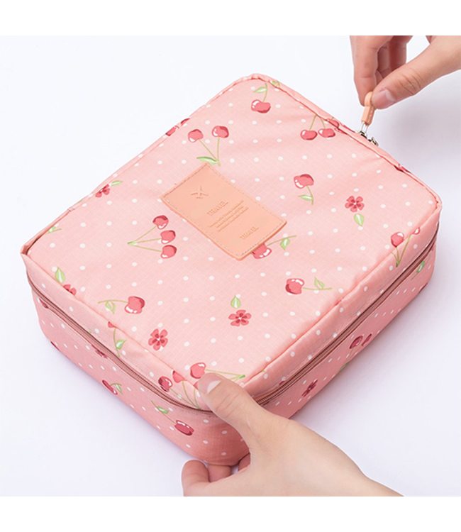 Toilettas #HappyHoliday - Roze Kersjes