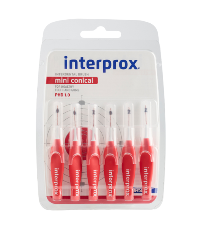Interprox Premium Mini Conical 2-4mm rood - 6 stuks