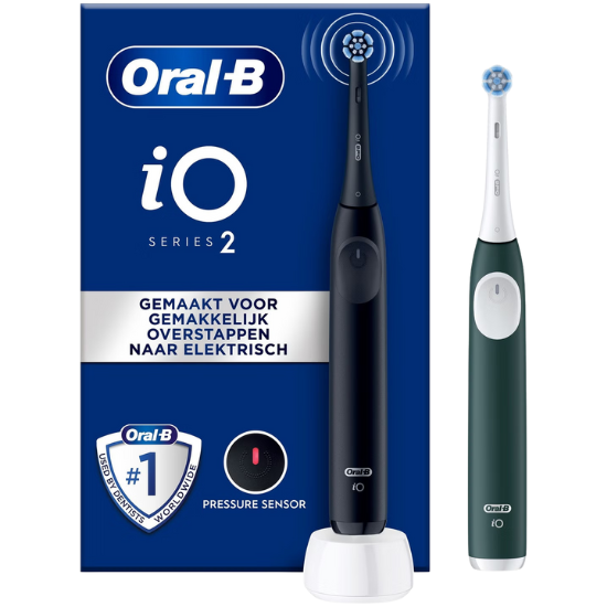 Oral-B iO2 Series Twin Pack Night Black / Forest Green