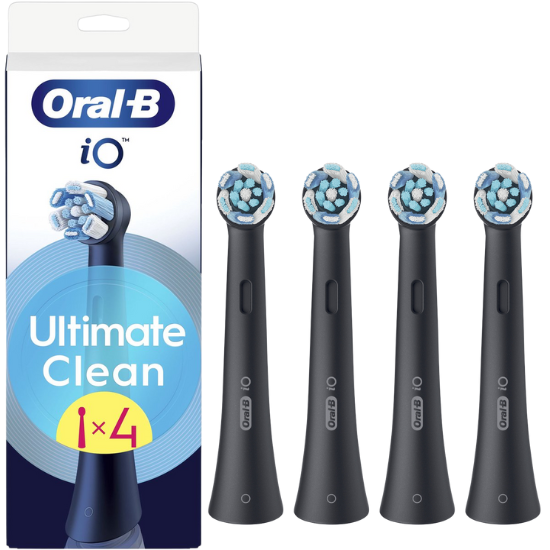 Oral-B iO Series Ultimate Clean Zwart - Originele opzetborstels - CrissCross borstelharen - 4 Stuks