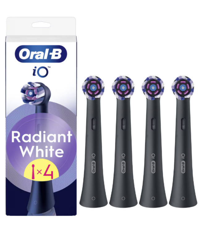 Oral-B iO Radiant White 4 opzetborstels - Black