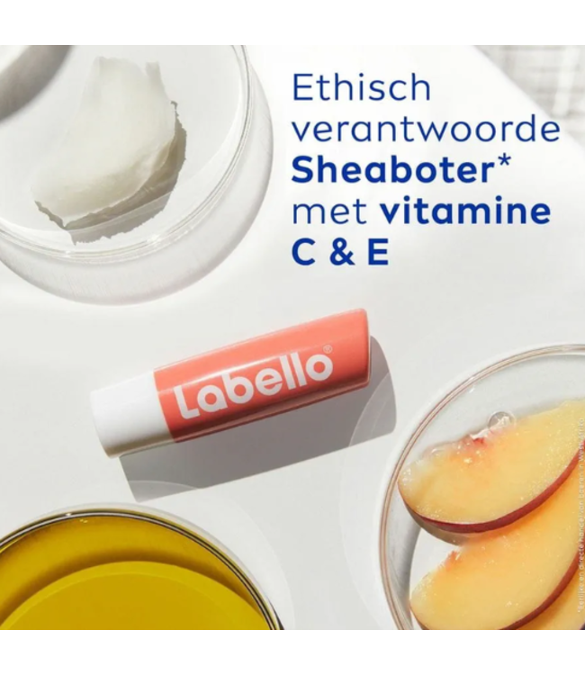 Labello Peach Shine Lippenbalsem - 4,8 g