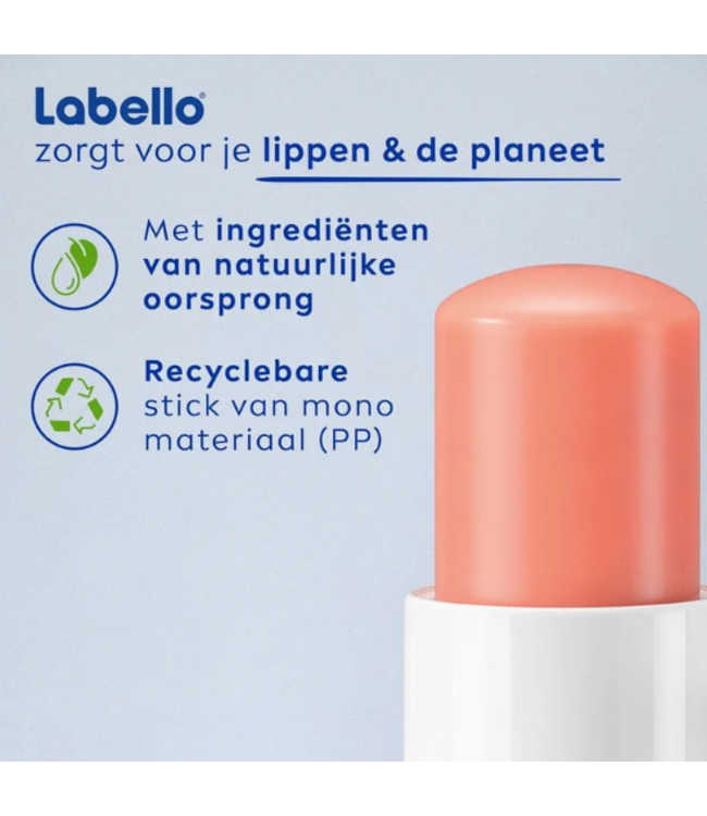 Labello Peach Shine Lippenbalsem - 4,8 g